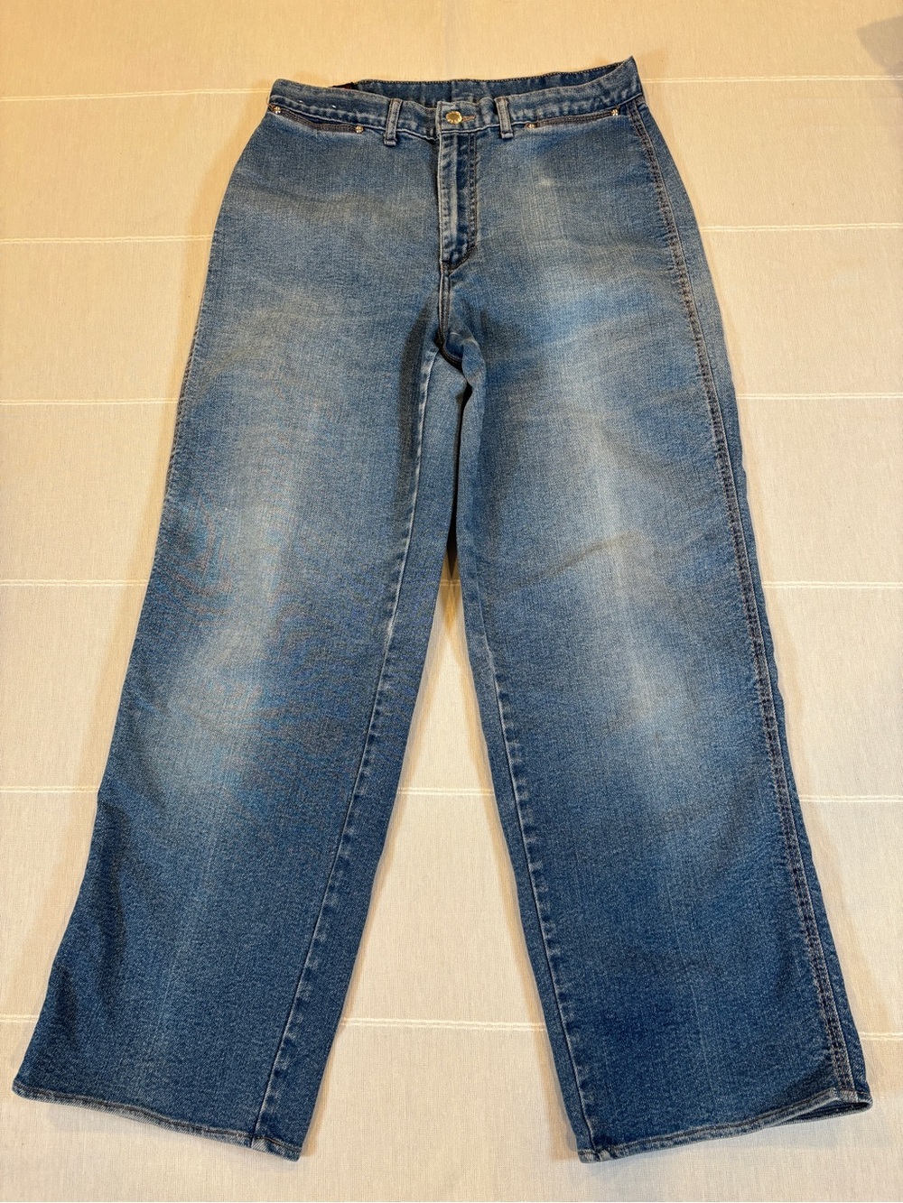 Vintage Brittania Jeans High Rise Wide Leg Denim 30” Waist Retro 80s